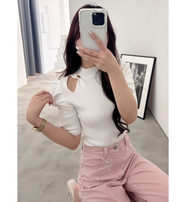 MERCURYDUO「モチーフパーツカットアウトニット」|ニット・セーター|