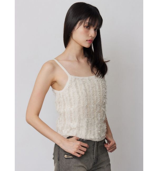 MURUA「ミックスフリンジニットキャミソール」|ニット・セーター|