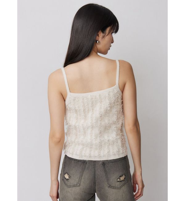 MURUA「ミックスフリンジニットキャミソール」|ニット・セーター|