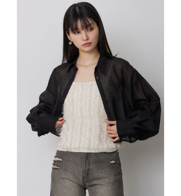 MURUA「ミックスフリンジニットキャミソール」|ニット・セーター|