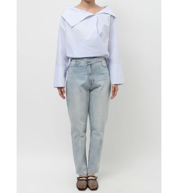 LAGUNAMOON「アシンメトリーカラーカシュクールシャツ」|シャツ・ブラウス|