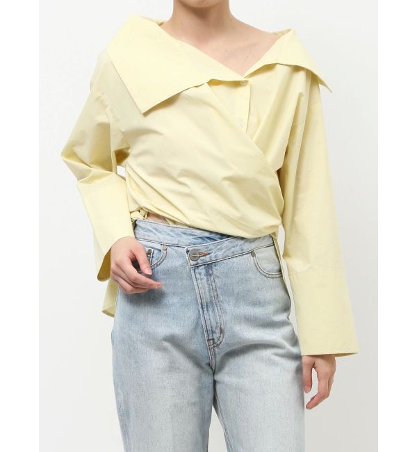 LAGUNAMOON「アシンメトリーカラーカシュクールシャツ」|シャツ・ブラウス|