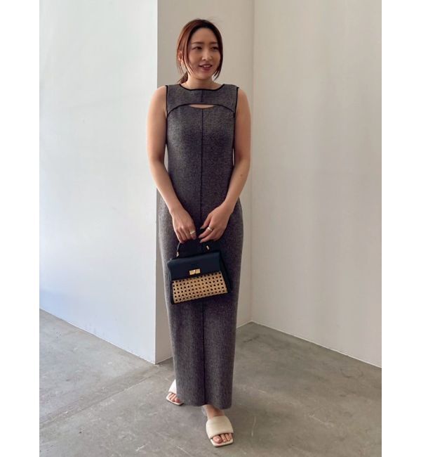 LAGUNAMOON「カットアウトニットワンピース」|ワンピース|