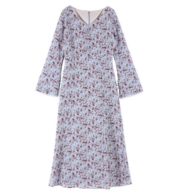 LAGUNAMOON「ヴィンテージフラワーフレアスリーブワンピース」|ワンピース|