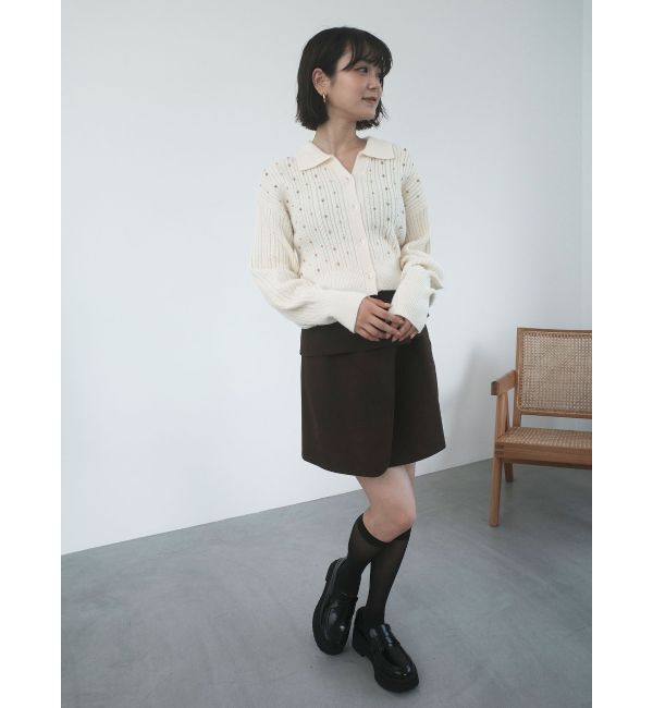 LAGUNAMOON「スエードライクアシメベルトミニスカート」|スカート|