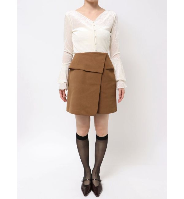 LAGUNAMOON「スエードライクアシメベルトミニスカート」|スカート|