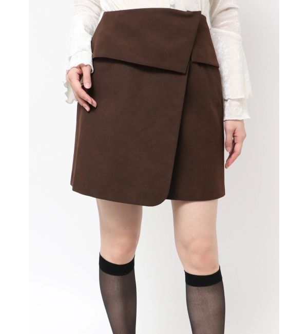 LAGUNAMOON「スエードライクアシメベルトミニスカート」|スカート|