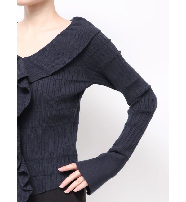 LAGUNAMOON「ラッフルフリルニットプルオーバー」|ニット・セーター|