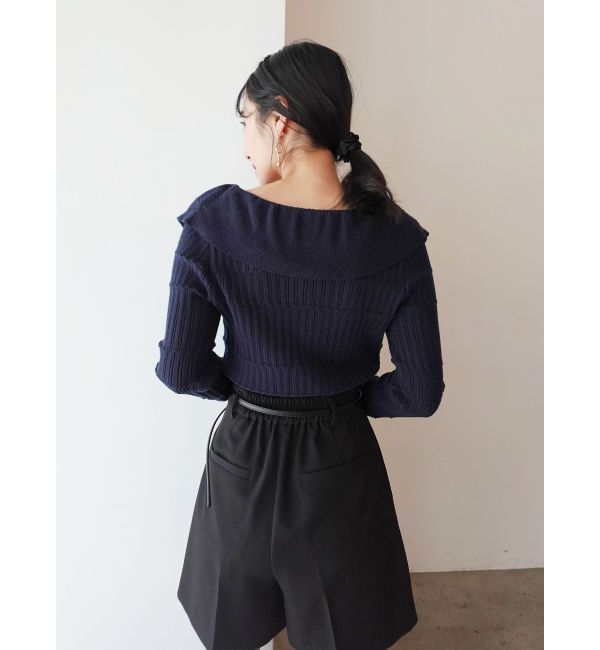 LAGUNAMOON「ラッフルフリルニットプルオーバー」|ニット・セーター|