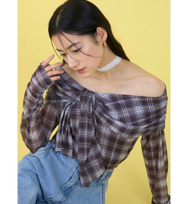 LAGUNAMOON「オフショルチュールタイブラウス」|Tシャツ・カットソー|