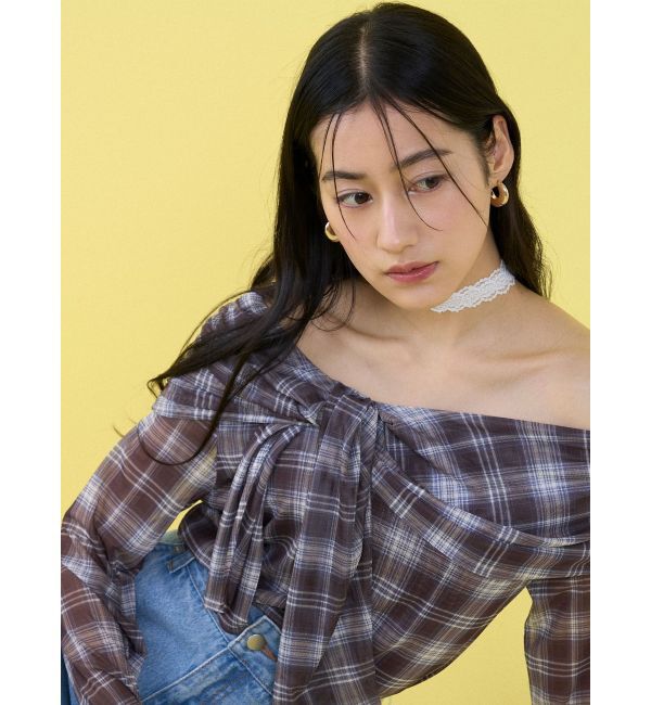 LAGUNAMOON「オフショルチュールタイブラウス」|Tシャツ・カットソー|