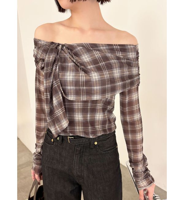 LAGUNAMOON「オフショルチュールタイブラウス」|Tシャツ・カットソー|