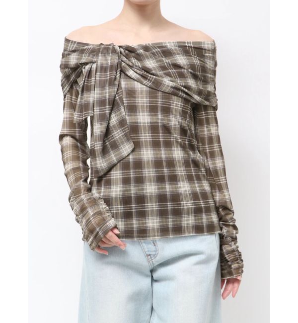 LAGUNAMOON「オフショルチュールタイブラウス」|Tシャツ・カットソー|