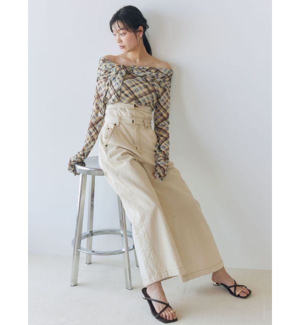 LAGUNAMOON「オフショルチュールタイブラウス」|Tシャツ・カットソー|