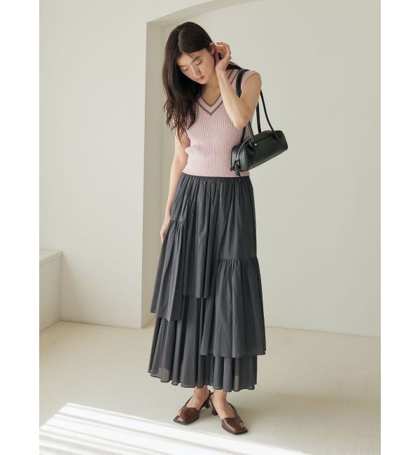 LAGUNAMOON「2WAYメランジベストニットプルオーバー」|ニット・セーター|