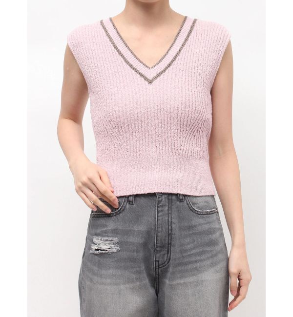 LAGUNAMOON「2WAYメランジベストニットプルオーバー」|ニット・セーター|
