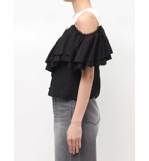 LAGUNAMOON「フレアデザインドッキングカットトップス」|Tシャツ・カットソー|