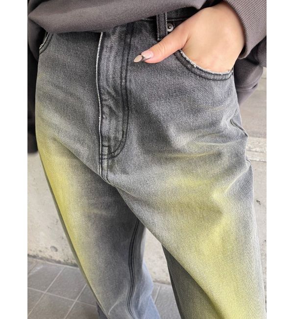 EVRIS「カラールーズワイドデニムパンツ」|デニム|