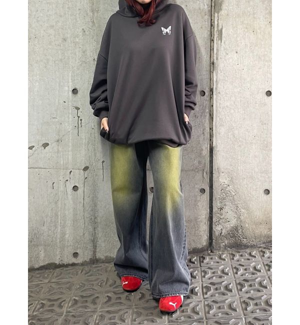 EVRIS「カラールーズワイドデニムパンツ」|デニム|