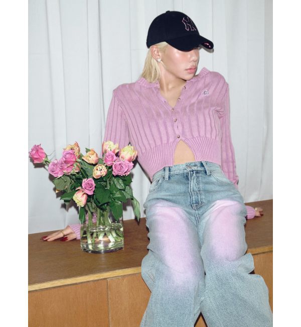 EVRIS「カラールーズワイドデニムパンツ」|デニム|