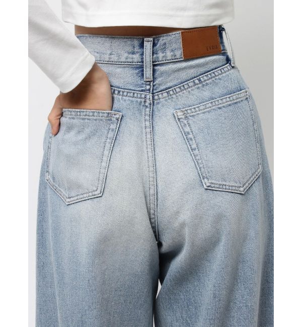 EVRIS「カラールーズワイドデニムパンツ」|デニム|