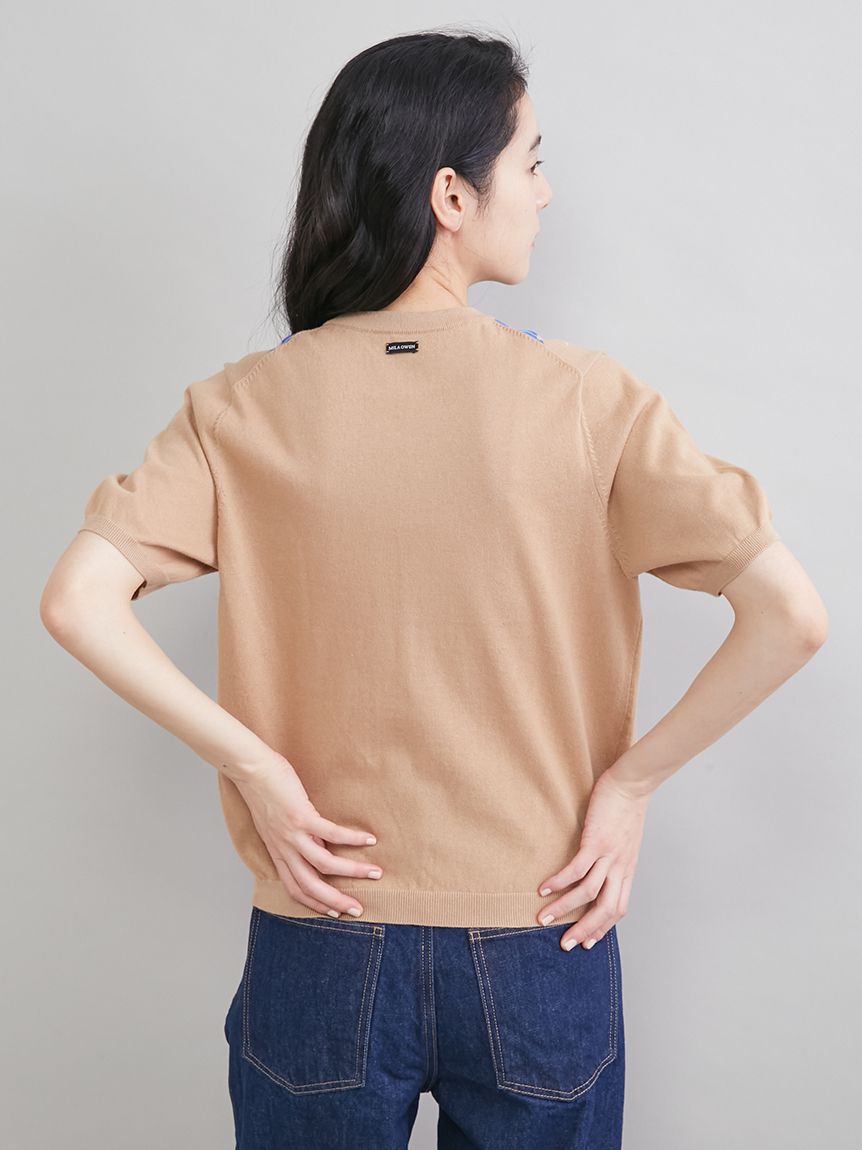 Mila Owen「アーガイルニットトップス」|ニット・セーター|