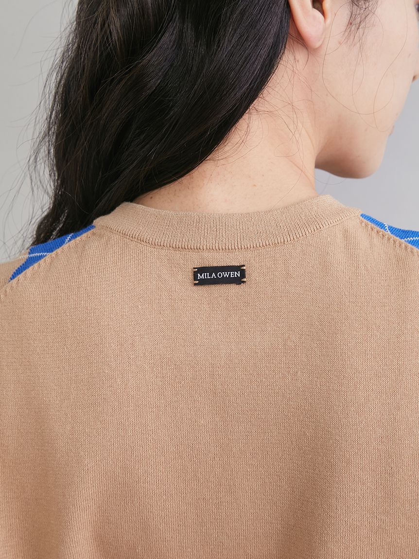 Mila Owen「アーガイルニットトップス」|ニット・セーター|