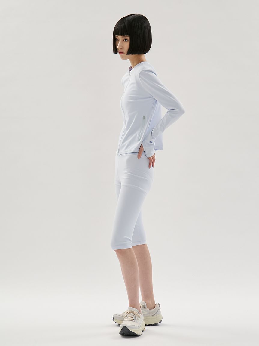 emmi yoga「【Sustainaretch】ジップアップトップス/UVカット/接触冷感」|Tシャツ・カットソー|