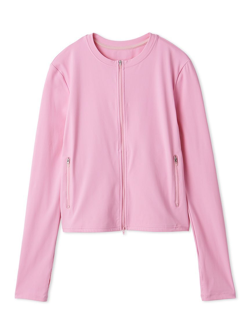 emmi yoga「【Sustainaretch】ジップアップトップス/UVカット/接触冷感」|Tシャツ・カットソー|PNK