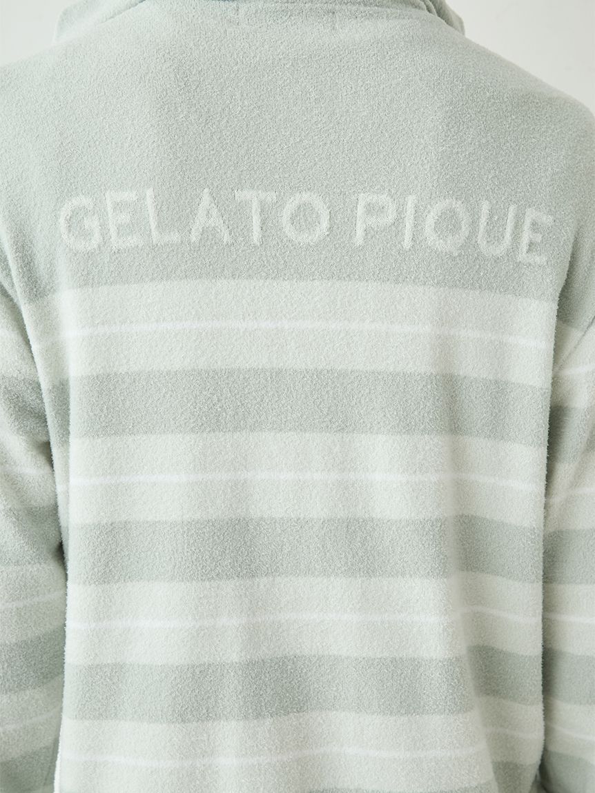 GELATO PIQUE HOMME「【HOMME】【接触冷感】スムーズィーliteクールランダムボーダーパーカ」|パーカー|