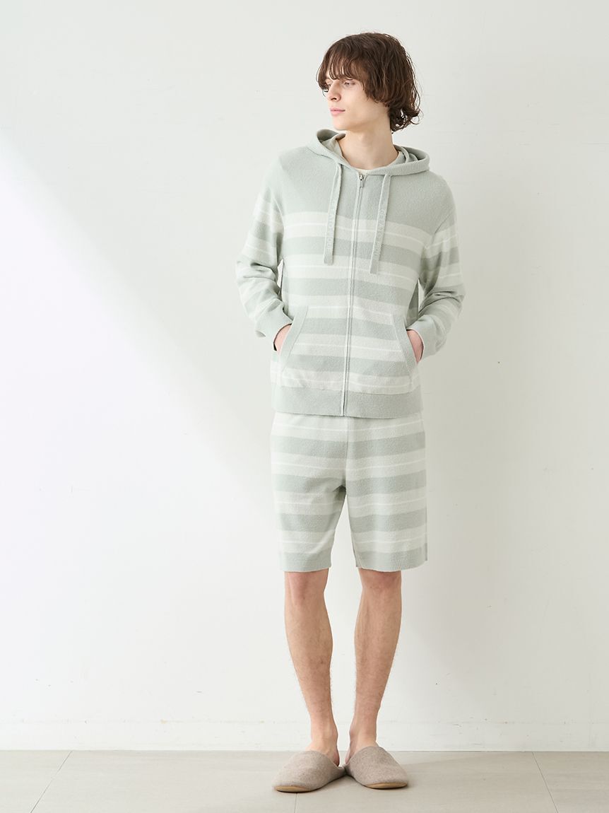 GELATO PIQUE HOMME「【HOMME】【接触冷感】スムーズィーliteクールランダムボーダーパーカ」|パーカー|