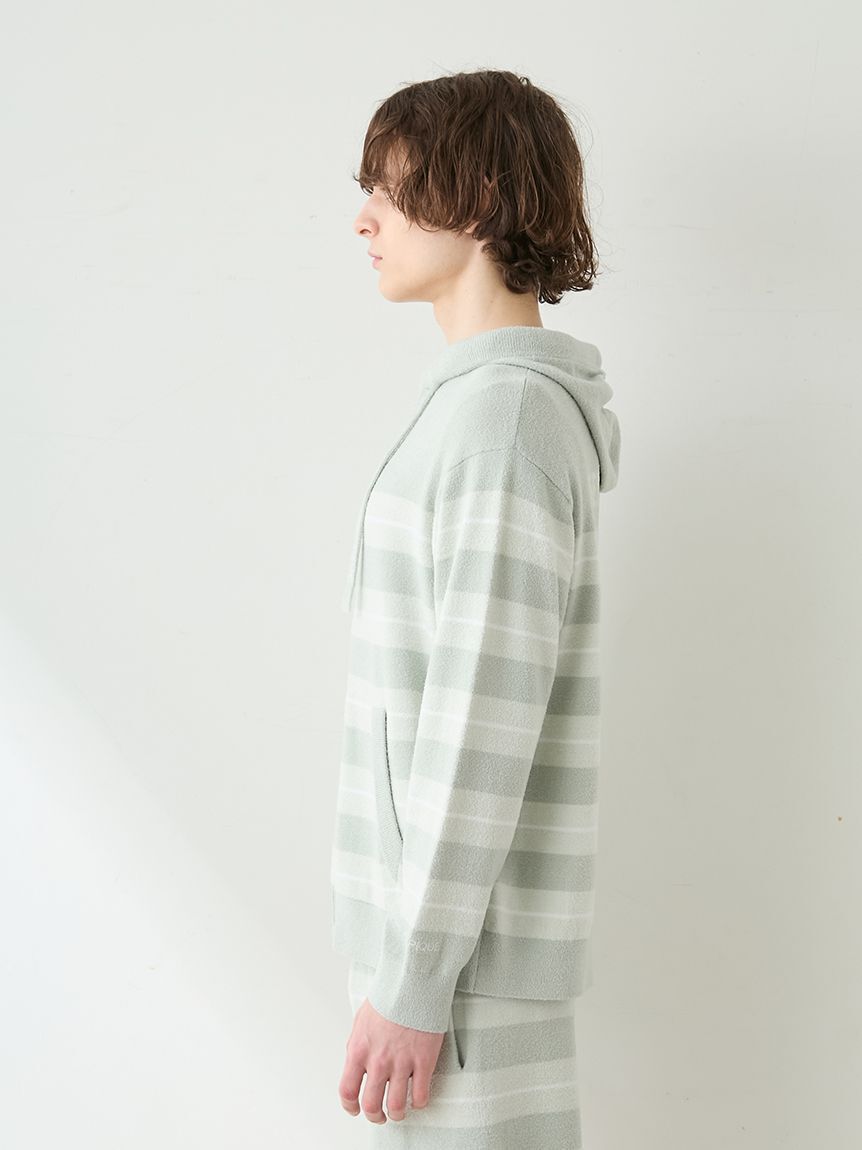 GELATO PIQUE HOMME「【HOMME】【接触冷感】スムーズィーliteクールランダムボーダーパーカ」|パーカー|