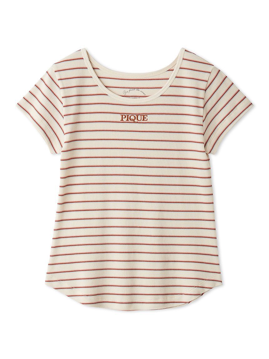 gelato pique「ワッフルボーダーTシャツ」|ルームウェア|