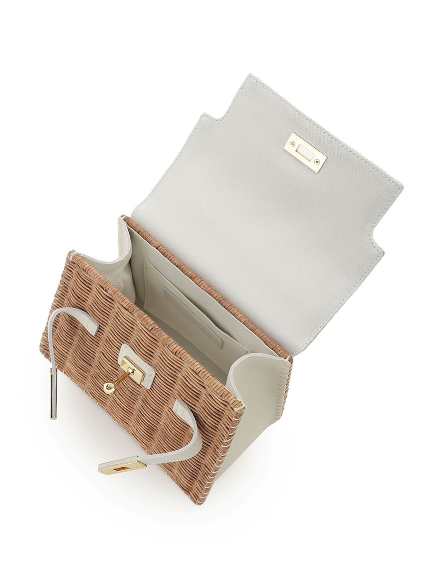 FRAY I.D「【BAGMATI】ラタンレザートップハンドルバッグ」|ハンドバッグ|