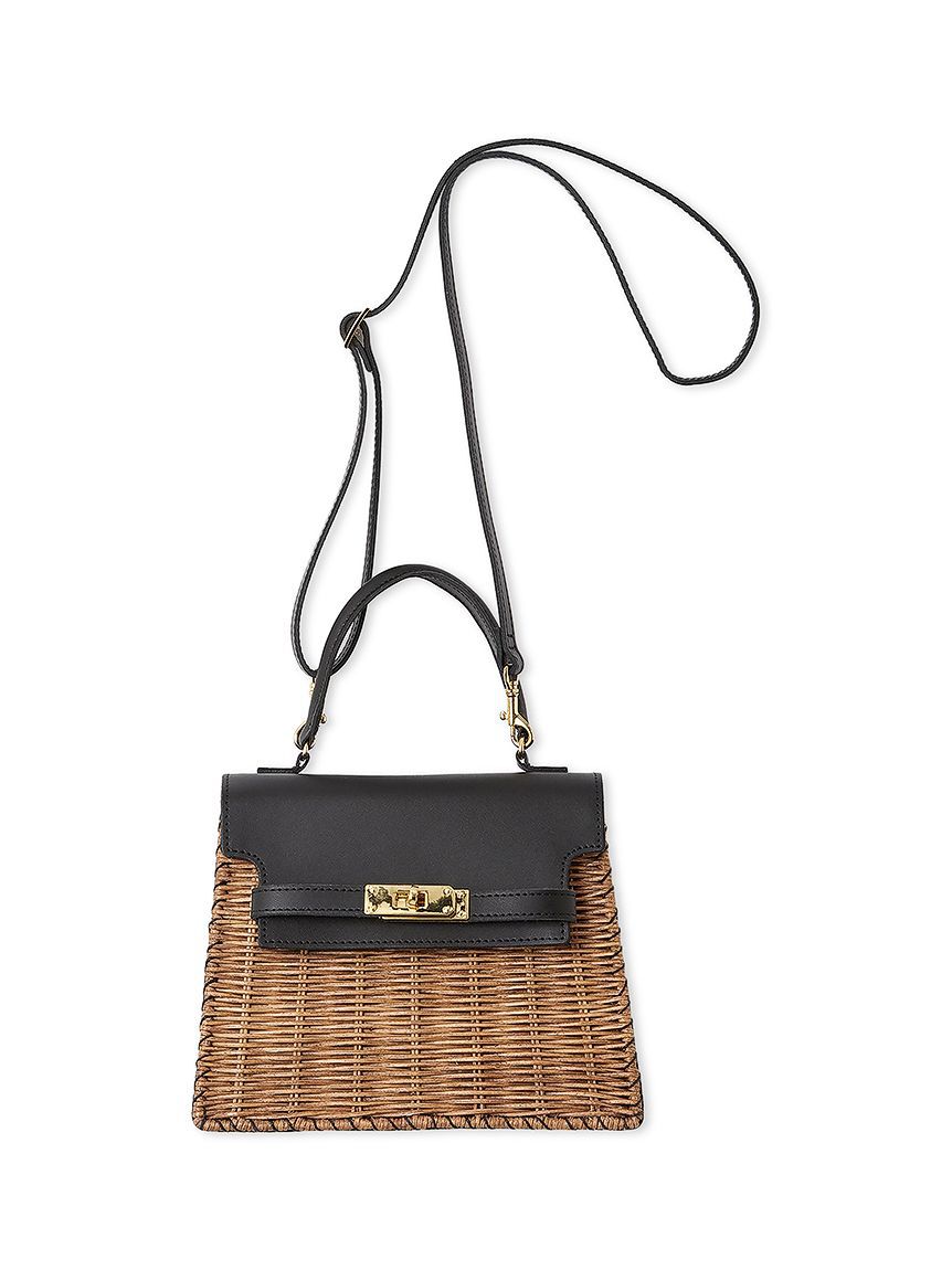 FRAY I.D「【BAGMATI】ラタンレザートップハンドルバッグ」|ハンドバッグ|