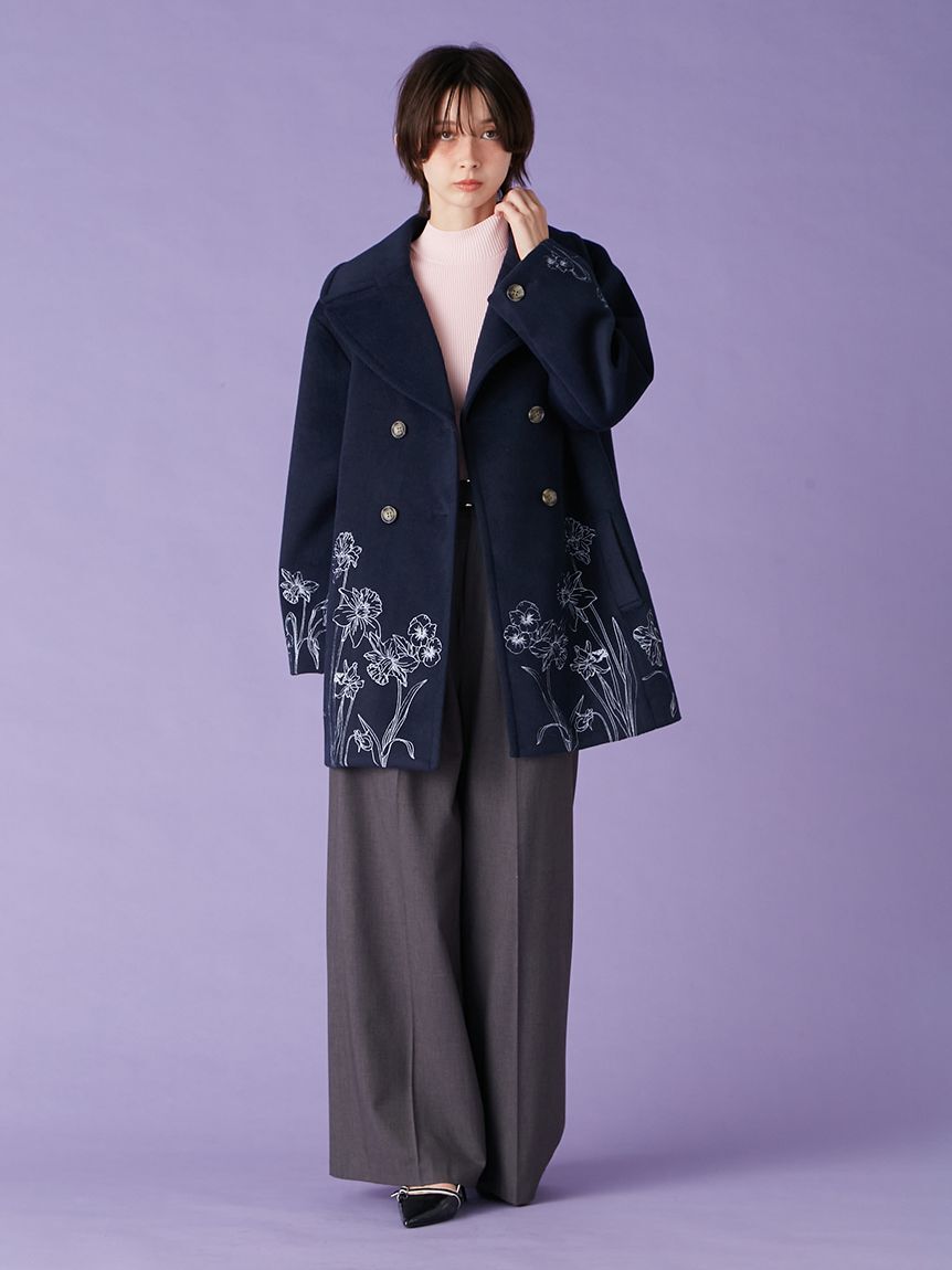 LILY BROWN「エンブロイダリーコクーンコート」|チェスターコート|
