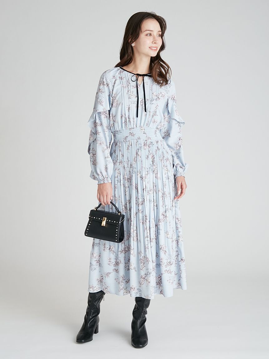 CELFORD「ボタニカルレタープリントワンピース」|ワンピース|