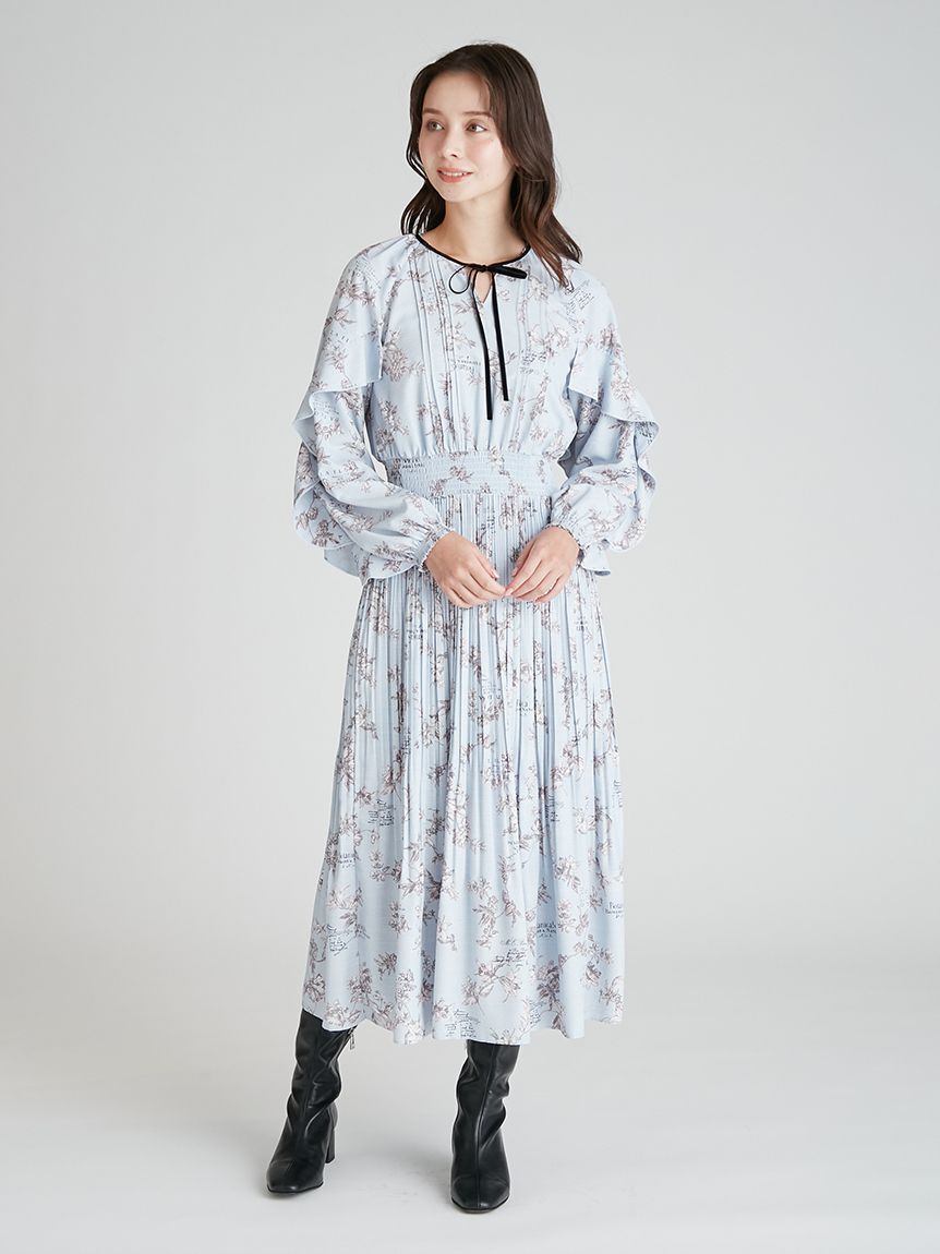 CELFORD「ボタニカルレタープリントワンピース」|ワンピース|