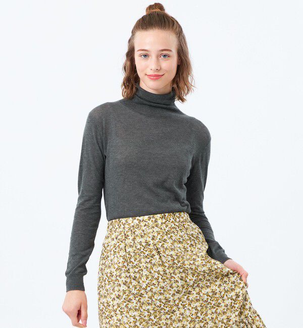 MACKINTOSH PHILOSOPHY「コンパクトコットンシアータートルニット」|ニット・セーター|グレー