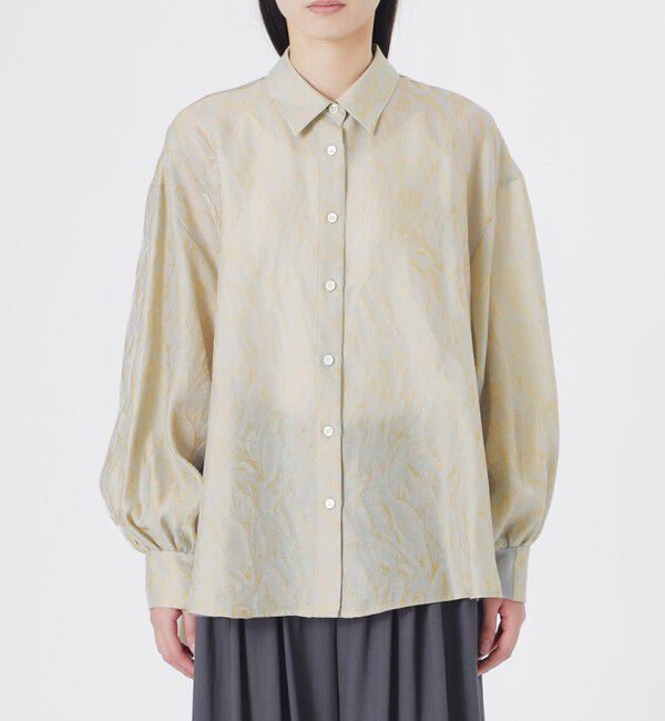  「ジャカードバックボタンオーバーシャツ」|シャツ・ブラウス|