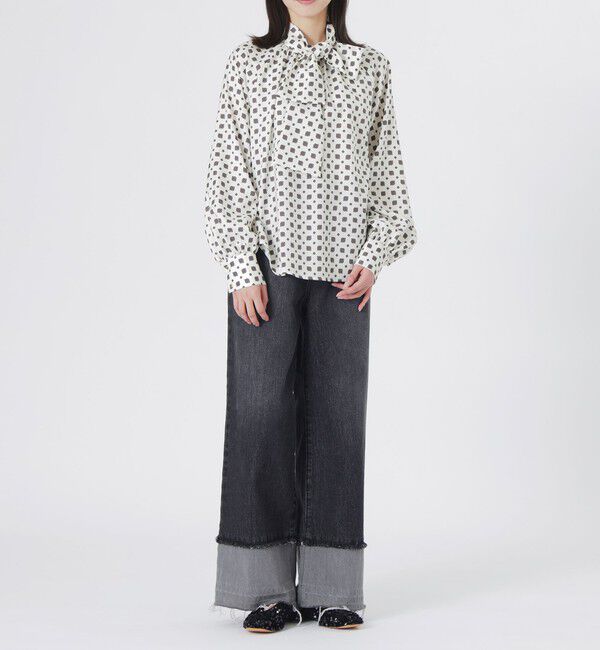  「ジオメトリックリボンブラウス」|シャツ・ブラウス|