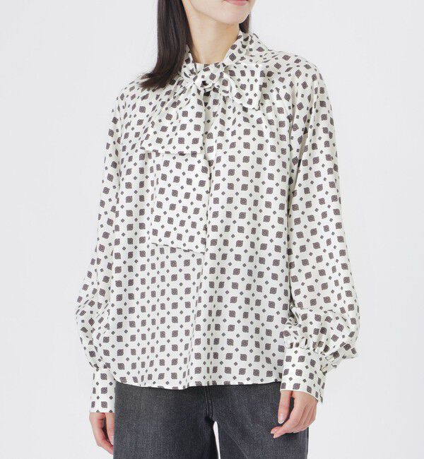  「ジオメトリックリボンブラウス」|シャツ・ブラウス|