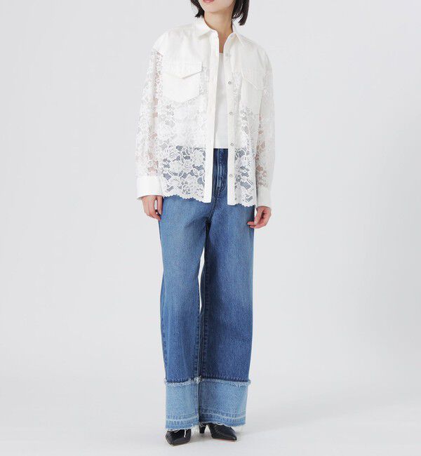  「レースコンビシャツ」|シャツ・ブラウス|