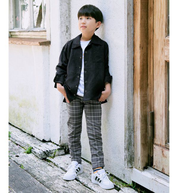 ikka kids「縦ロゴプリントロングTシャツ（120~160cm）」|Tシャツ・カットソー|