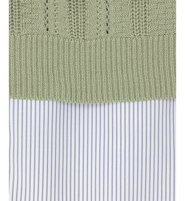 ikka「【雑誌InRed4月号掲載】ニットベストブラウスセット【2点セット】」|シャツ・ブラウス|