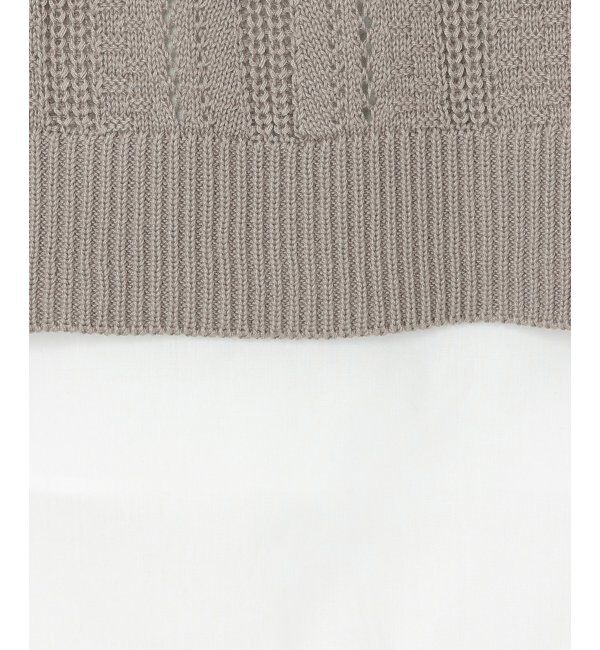 ikka「【雑誌InRed4月号掲載】ニットベストブラウスセット【2点セット】」|シャツ・ブラウス|