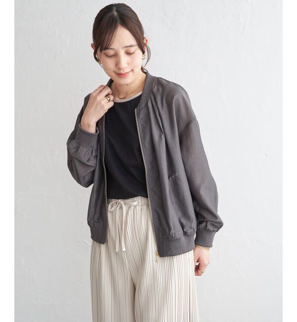 ikka「【雑誌InRed5月号掲載】シアーリブブルゾン」|ブルゾン・スタジャン|