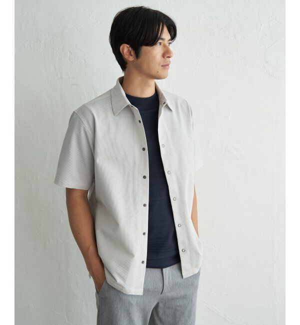 ikka「イージーケア半袖シャウター」|ブルゾン・スタジャン|