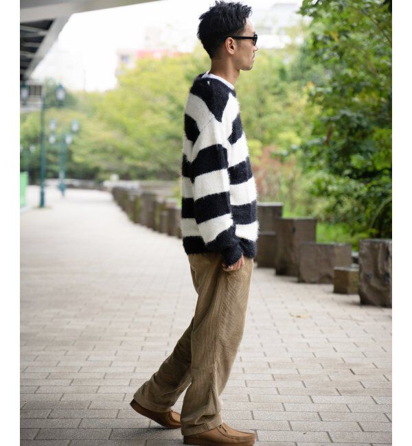 VENCE share style「ボーダーシャギークルーネックニット」|その他|