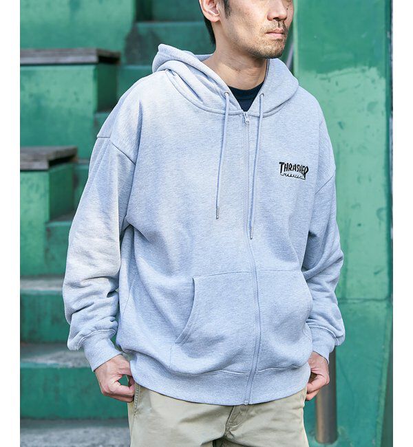 VENCE share style「THRASHER スラッシャー ジップパーカー」|カーディガン|